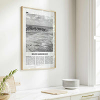 Belize Barrier Reef Print Black and White, Belize Barrier Reef Wall Art, Belize Barrier Reef Poster, Belize Barrier Reef Photo