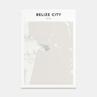 Belize City Map Portrait Poster
