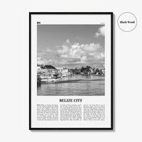 Belize City Print Black and White, Belize City Wall Art, Belize City Poster, Belize City Photo, Belize City Wall Décor, Belize City Map