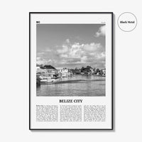 Belize City Print Black and White, Belize City Wall Art, Belize City Poster, Belize City Photo, Belize City Wall Décor, Belize City Map