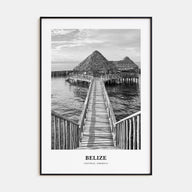 Belize Portrait B&W Poster