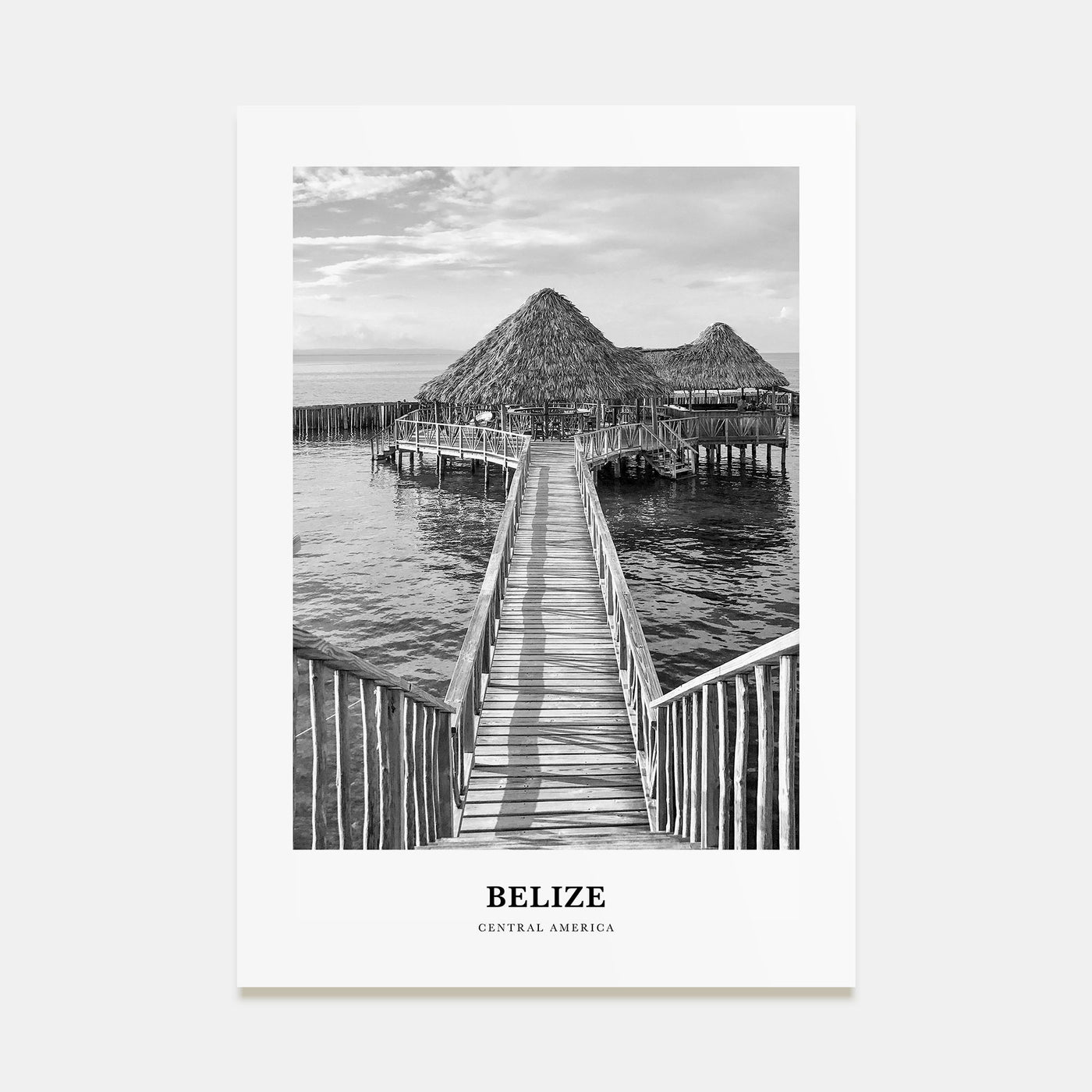 Belize Portrait B&W Poster