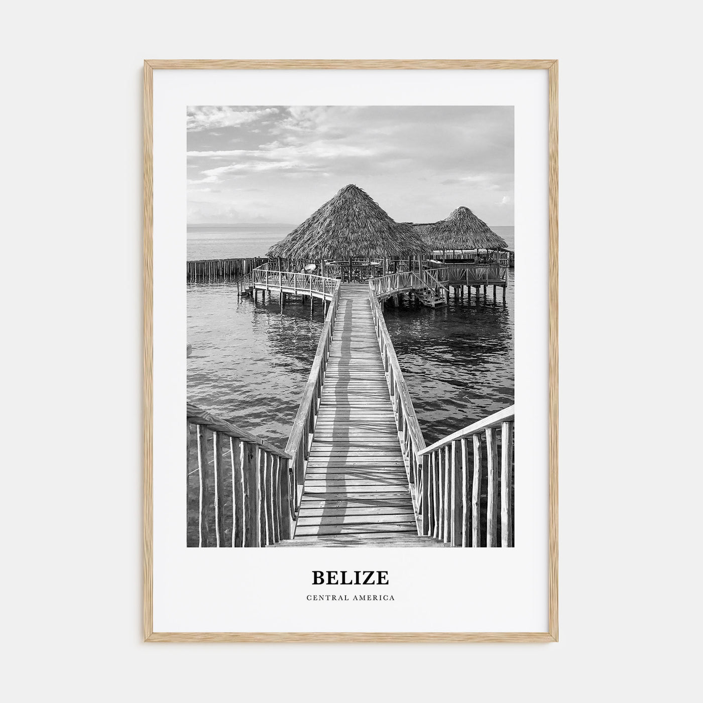 Belize Portrait B&W Poster