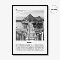 Belize Print Black and White, Belize Wall Art, Belize Poster, Belize Photo, Belice, Belmopan, British Honduras, Central America