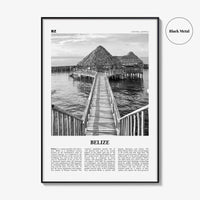 Belize Print Black and White, Belize Wall Art, Belize Poster, Belize Photo, Belice, Belmopan, British Honduras, Central America