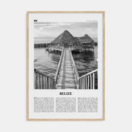 Belize Travel B&W Poster