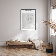 Bellevue Map Portrait Poster