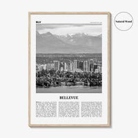 Bellevue Print Black and White No 1, Bellevue Wall Art, Bellevue Poster, Bellevue Photo, Bellevue Wall Décor, Washington, USA