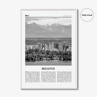 Bellevue Print Black and White No 1, Bellevue Wall Art, Bellevue Poster, Bellevue Photo, Bellevue Wall Décor, Washington, USA