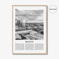 Bellevue Print Black and White No 2, Bellevue Wall Art, Bellevue Poster, Bellevue Photo, Bellevue Wall Décor, Washington, USA, United States