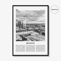 Bellevue Print Black and White No 2, Bellevue Wall Art, Bellevue Poster, Bellevue Photo, Bellevue Wall Décor, Washington, USA, United States