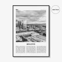 Bellevue Print Black and White No 2, Bellevue Wall Art, Bellevue Poster, Bellevue Photo, Bellevue Wall Décor, Washington, USA, United States