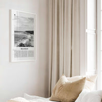 Bells Beach Print Black and White, Bells Beach Wall Art, Bells Beach Poster, Bells Beach Photo, Bells Beach Wall Décor, Bells Beach Map