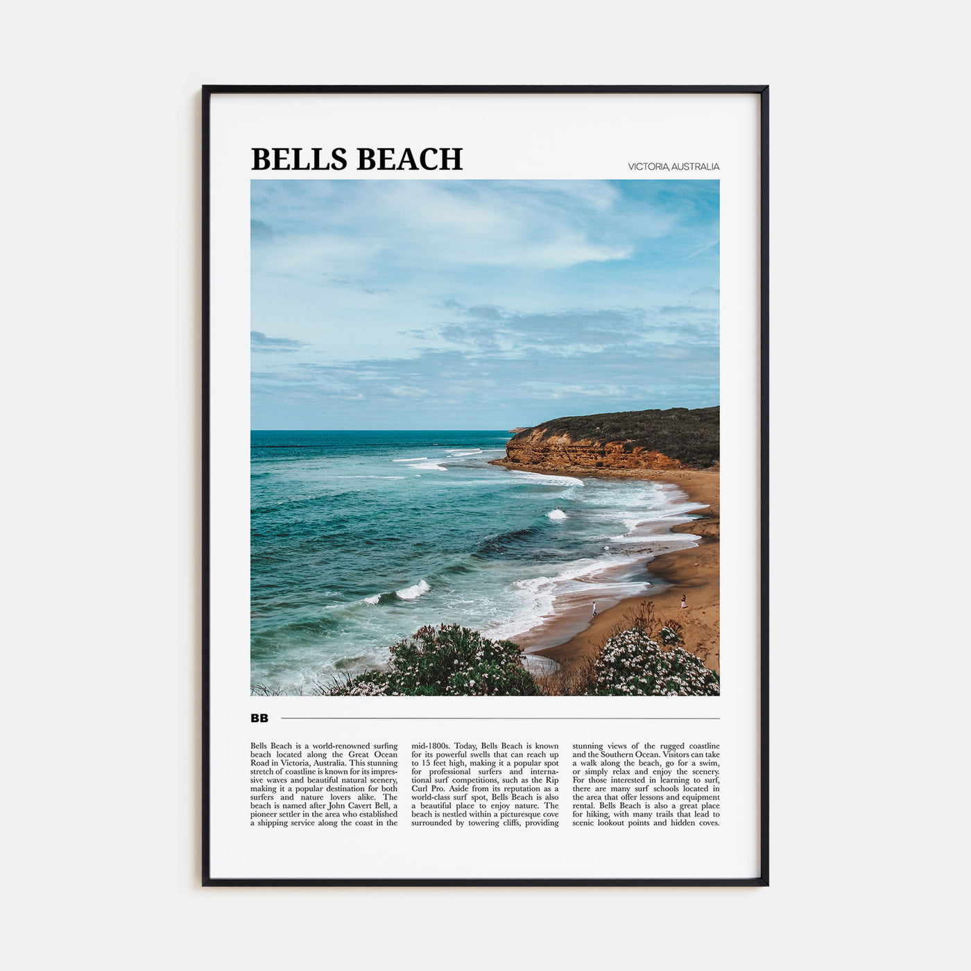 Bells Beach Travel Color Poster