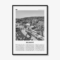 Belmont Print Black and White, Belmont Wall Art, Belmont Poster, Belmont Photo, Belmont Wall Décor, Belmont Map, Massachusetts, USA
