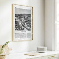 Belmont Print Black and White, Belmont Wall Art, Belmont Poster, Belmont Photo, Belmont Wall Décor, Belmont Map, Massachusetts, USA