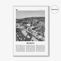 Belmont Print Black and White, Belmont Wall Art, Belmont Poster, Belmont Photo, Belmont Wall Décor, Belmont Map, Massachusetts, USA