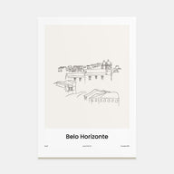 Belo Horizonte Drawn Poster