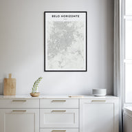 Belo Horizonte Map Portrait Poster