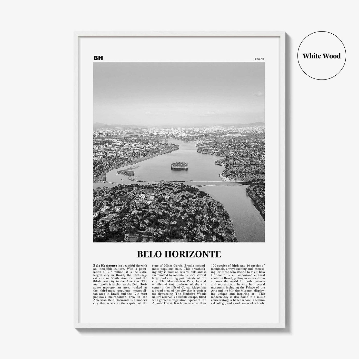 Belo Horizonte Print Black and White, Belo Horizonte Wall Art, Belo Horizonte Poster, Belo Horizonte Photo, Brazil, Brasil, South America