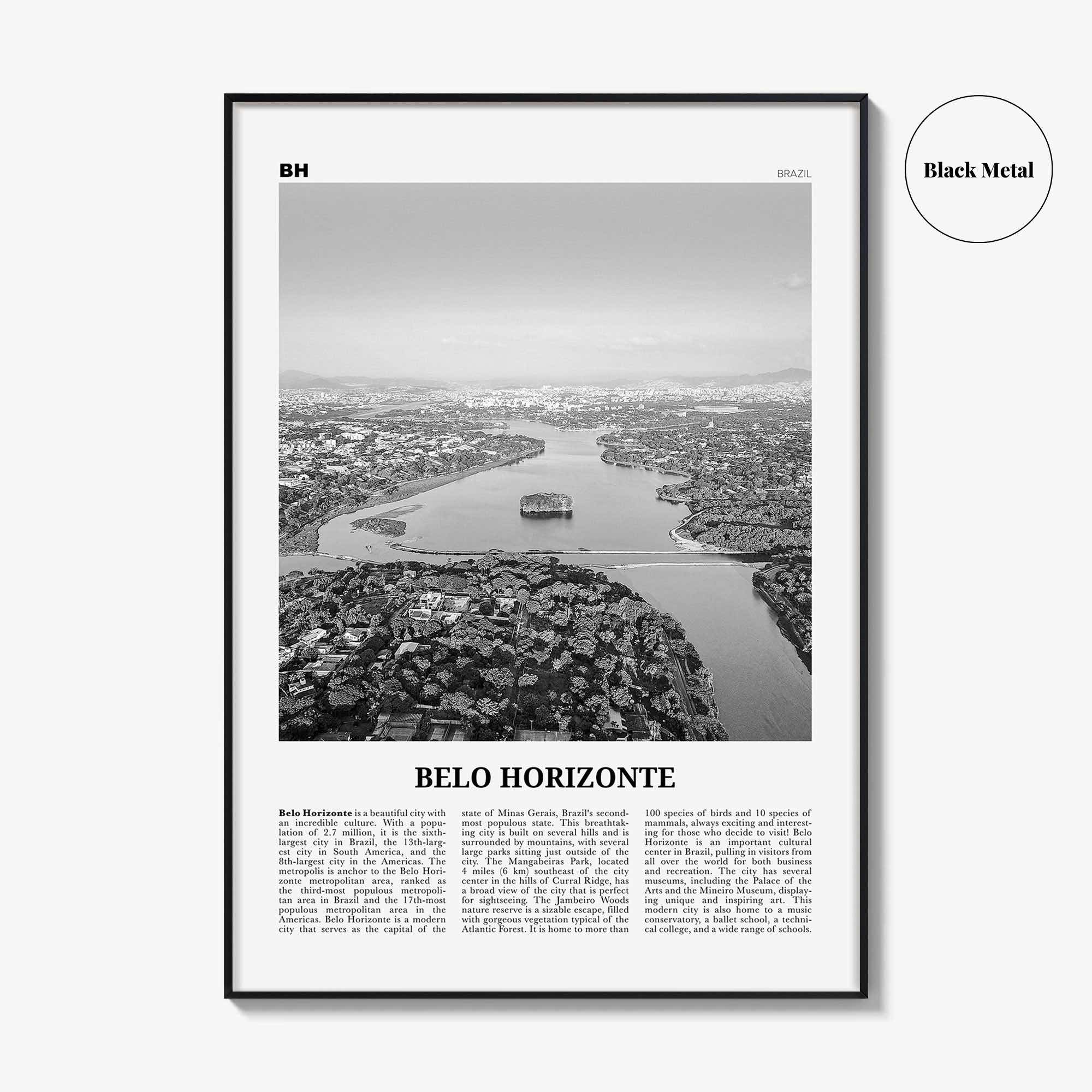 Belo Horizonte Print Black and White, Belo Horizonte Wall Art, Belo Horizonte Poster, Belo Horizonte Photo, Brazil, Brasil, South America