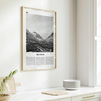 Ben Nevis Print Black and White, Ben Nevis Wall Art, Ben Nevis Poster, Ben Nevis Photo, Ben Nevis Wall Décor, Ben Nevis Map, Scotland, UK