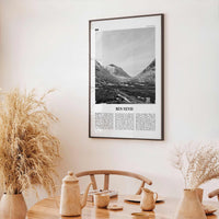 Ben Nevis Print Black and White, Ben Nevis Wall Art, Ben Nevis Poster, Ben Nevis Photo, Ben Nevis Wall Décor, Ben Nevis Map, Scotland, UK