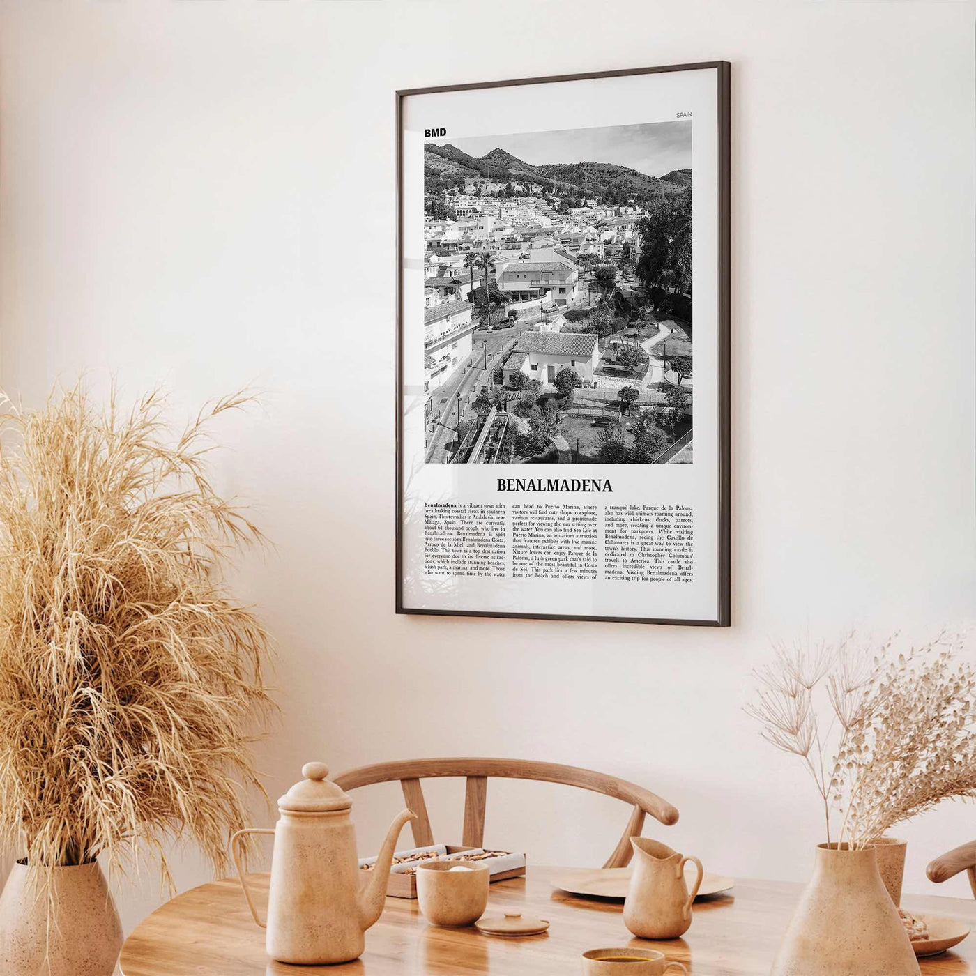 Benalmadena Print Black and White, Benalmadena Wall Art, Benalmadena Poster, Benalmadena Photo, Benalmadena Wall Décor, Benalmadena Map,