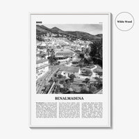 Benalmadena Print Black and White, Benalmadena Wall Art, Benalmadena Poster, Benalmadena Photo, Benalmadena Wall Décor, Benalmadena Map,