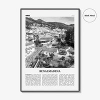 Benalmadena Print Black and White, Benalmadena Wall Art, Benalmadena Poster, Benalmadena Photo, Benalmadena Wall Décor, Benalmadena Map,