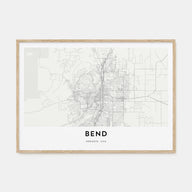 Bend Map Landscape Poster