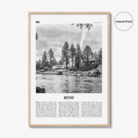 Bend Print Black and White, Bend Wall Art, Bend Poster, Bend Photo, Bend Wall Décor, Oregon, USA, United States, North America