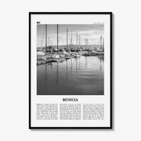 Benicia Print Black and White, Benicia Wall Art, Benicia Poster, Benicia Photo, Benicia Wall Décor, Benicia Map, California, USA