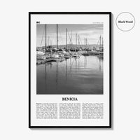 Benicia Print Black and White, Benicia Wall Art, Benicia Poster, Benicia Photo, Benicia Wall Décor, Benicia Map, California, USA