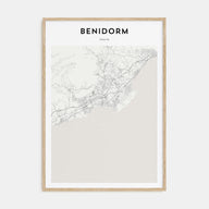Benidorm Map Portrait Poster