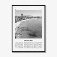 Benidorm Print Black and White, Benidorm Wall Art, Benidorm Poster, Benidorm Photo, Benidorm Wall Décor, Spain, España, Europe