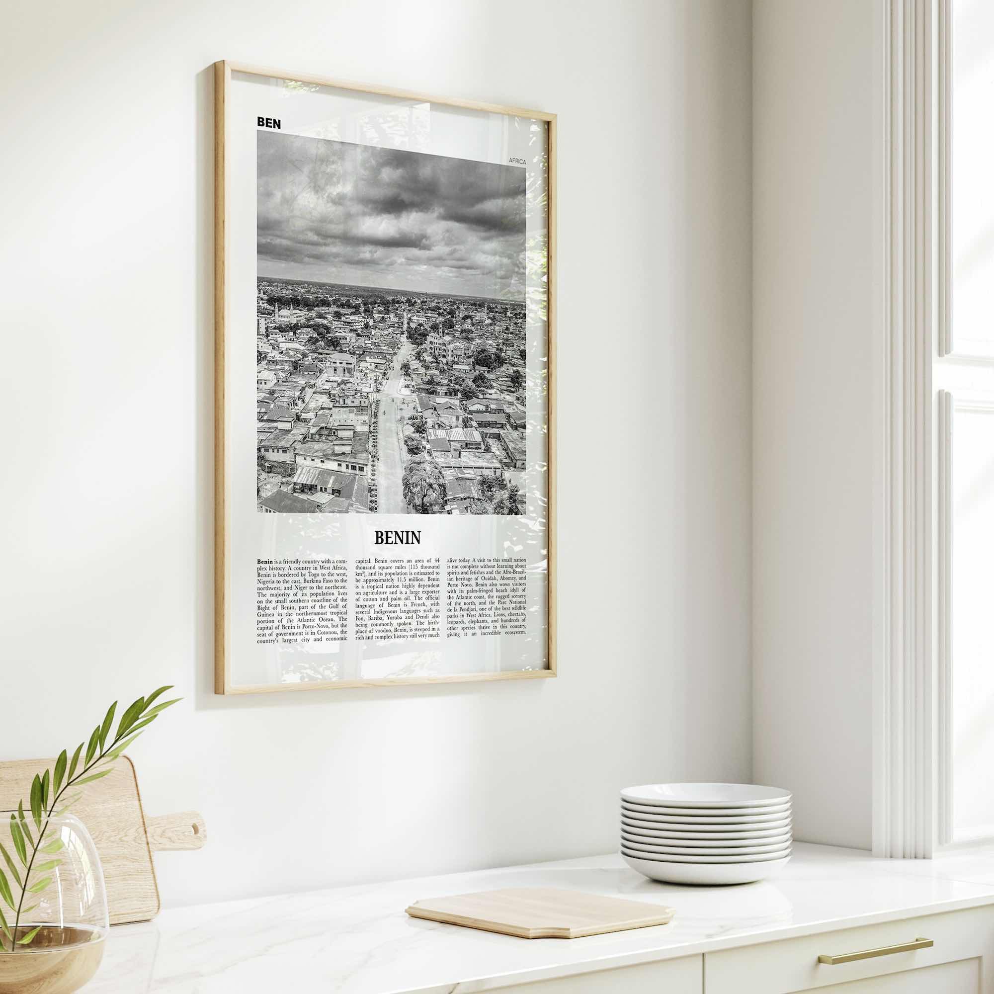 Benin Print Black and White, Benin Wall Art, Benin Poster, Benin Photo, Benin Wall Decor, Bénin, Dahomey, Cotonou, Porto-Novoa, Africa