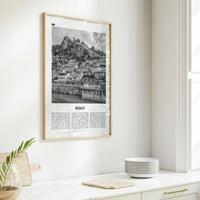Berat Print Black and White, Berat Wall Art, Berat Poster, Berat Photo, Berat Wall Décor, Berat Map, Albania
