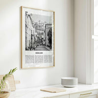 Bergamo Print Black and White, Bergamo Wall Art, Bergamo Poster, Bergamo Photo, Bergamo Wall Décor, Bèrghem, Italy, Italia, Lombardy