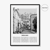 Bergamo Print Black and White, Bergamo Wall Art, Bergamo Poster, Bergamo Photo, Bergamo Wall Décor, Bèrghem, Italy, Italia, Lombardy