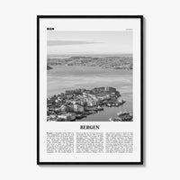 Bergen Print Black and White, Bergen Wall Art, Bergen Poster, Bergen Photo, Bergen Wall Decor, Norway, Bjørgvin, Norge, Europe