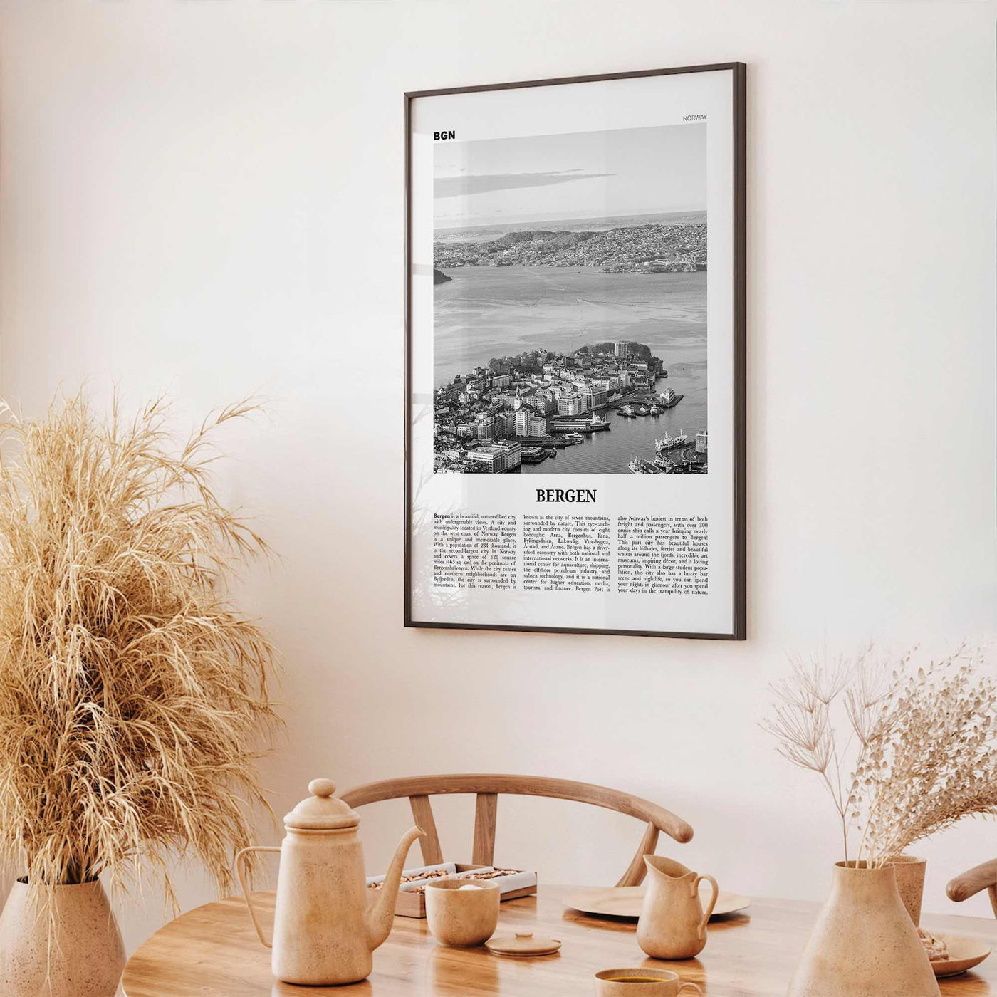 Bergen Print Black and White, Bergen Wall Art, Bergen Poster, Bergen Photo, Bergen Wall Decor, Norway, Bjørgvin, Norge, Europe