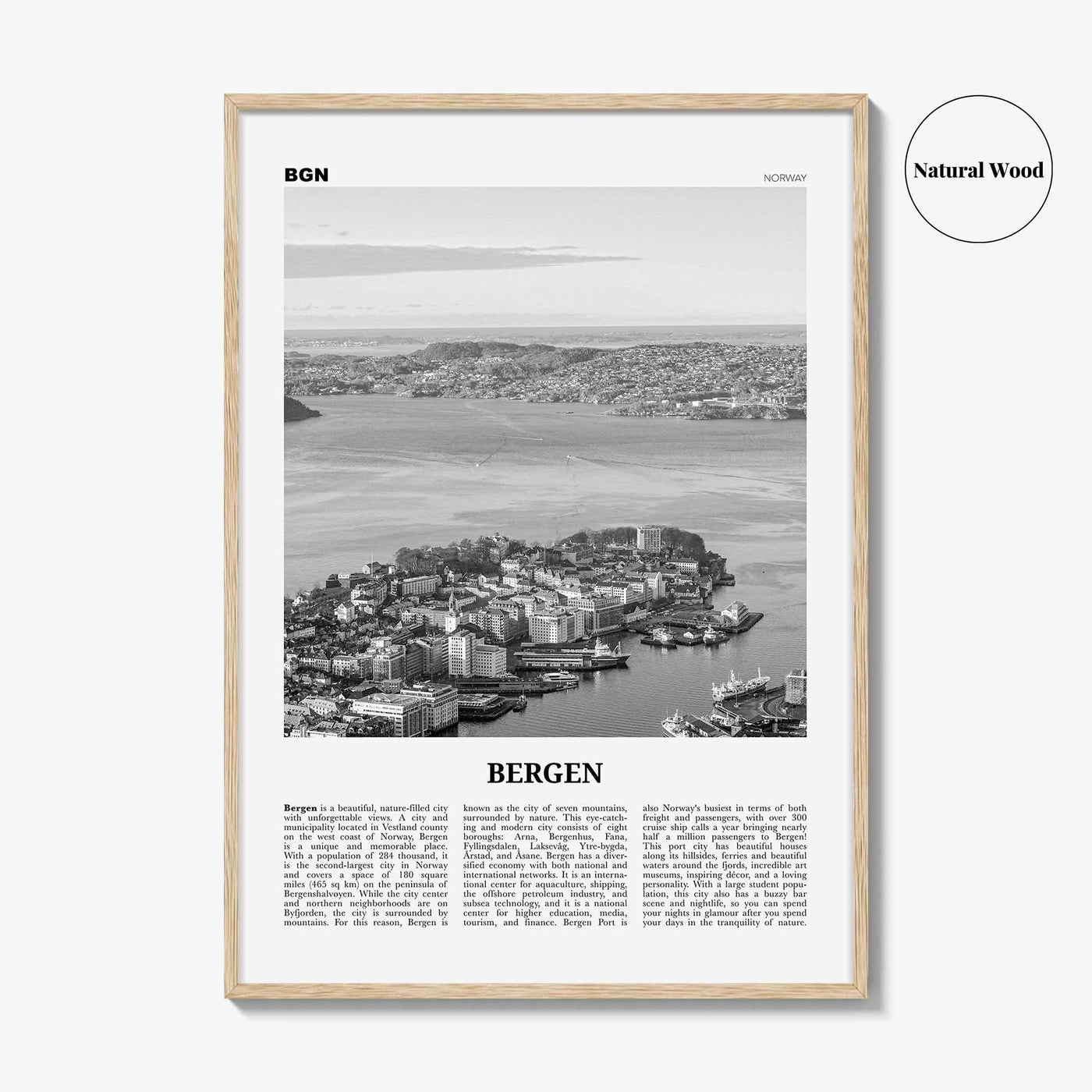 Bergen Print Black and White, Bergen Wall Art, Bergen Poster, Bergen Photo, Bergen Wall Decor, Norway, Bjørgvin, Norge, Europe