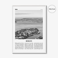 Bergen Print Black and White, Bergen Wall Art, Bergen Poster, Bergen Photo, Bergen Wall Decor, Norway, Bjørgvin, Norge, Europe