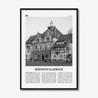Bergisch Gladbach Print Black and White, Bergisch Gladbach Wall Art, Bergisch Gladbach Poster, Bergisch Gladbach Photo, Wall Décor, Map
