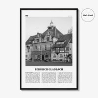 Bergisch Gladbach Print Black and White, Bergisch Gladbach Wall Art, Bergisch Gladbach Poster, Bergisch Gladbach Photo, Wall Décor, Map
