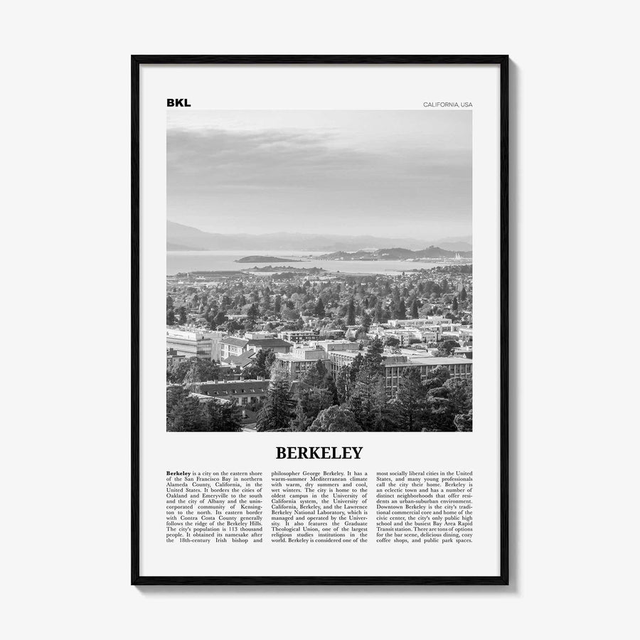 Berkeley Print Black and White, Berkeley Wall Art, Berkeley Poster, Berkeley Photo, Berkeley Wall Decor, California, USA, United States
