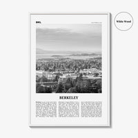 Berkeley Print Black and White, Berkeley Wall Art, Berkeley Poster, Berkeley Photo, Berkeley Wall Decor, California, USA, United States