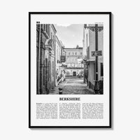 Berkshire Print Black and White, Berkshire Wall Art, Berkshire Poster, Berkshire Photo, Berkshire Map, England, UK, United Kingdom