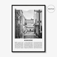 Berkshire Print Black and White, Berkshire Wall Art, Berkshire Poster, Berkshire Photo, Berkshire Map, England, UK, United Kingdom